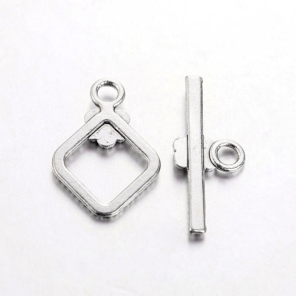 PandaHall Tibetan Style Alloy Toggle Clasps, Lead Free & Cadmium Free & Nickel Free, Rhombus, Antique Silver Color, Size: Rhombus: about...
PandaHall Tibetan Style Alloy Toggle Clasps, Lead Free & Cadmium Free & Nickel Free, Rhombus, Antique Silver Color, Size: Rhombus: about...