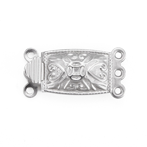 PandaHall 304 Stainless Steel Box Clasps, Multi-Strand Clasps, 3-Strands, 6-Holes, Rectangle, Stainless Steel Color, 21x10x4.5mm, Hole: 1mm...
PandaHall 304 Stainless Steel Box Clasps, Multi-Strand Clasps, 3-Strands, 6-Holes, Rectangle, Stainless Steel Color, 21x10x4.5mm, Hole: 1mm...