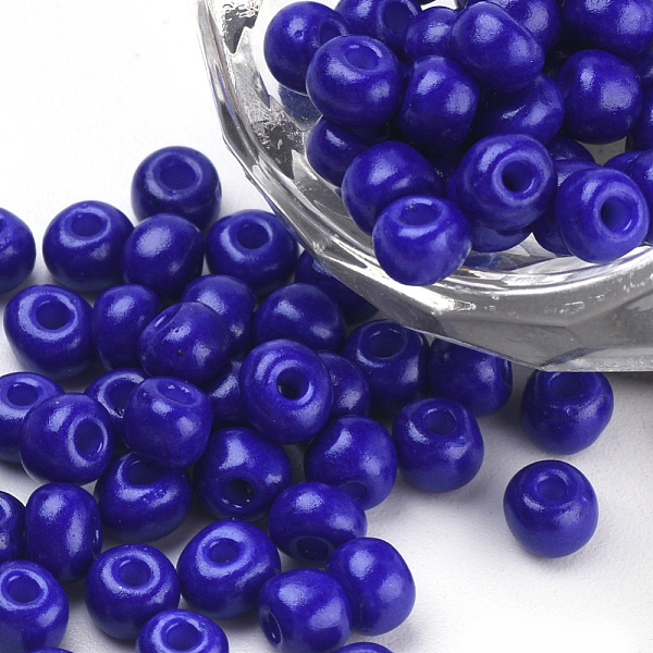 PandaHall Baking Paint Glass Seed Beads, Round, Dark Blue, 4~4.5x3mm, Hole: 1~1.2mm, about 4500pcs/bag, about 450g/bag Glass Blue
PandaHall Baking Paint Glass Seed Beads, Round, Dark Blue, 4~4.5x3mm, Hole: 1~1.2mm, about 4500pcs/bag, about 450g/bag Glass Blue
