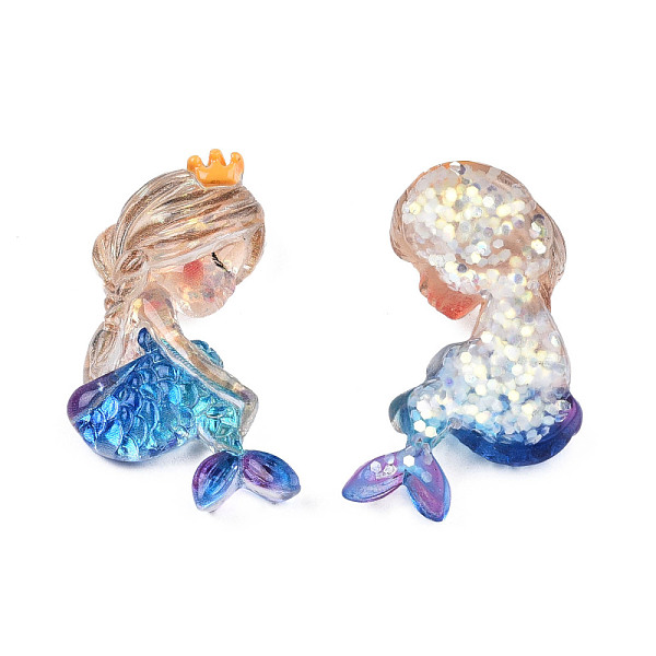 PandaHall Transparent Resin Cabochons, with Glitter Sequins, Mermaid Shape, Blue, 35.5x23x7.5mm Resin Fish Blue
PandaHall Transparent Resin Cabochons, with Glitter Sequins, Mermaid Shape, Blue, 35.5x23x7.5mm Resin Fish Blue
