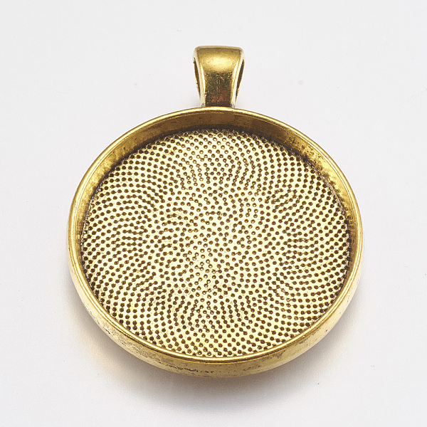 PandaHall Alloy Pendant Cabochon Settings, Plain Edge Bezel Cups, Lead Free & Cadmium Free & Nickel Free, Flat Round, Antique Golden...
PandaHall Alloy Pendant Cabochon Settings, Plain Edge Bezel Cups, Lead Free & Cadmium Free & Nickel Free, Flat Round, Antique Golden...