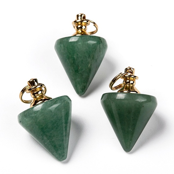 PandaHall Natural Green Aventurine Pendants, with Golden Plated Brasss Findings, Cone Pendulum, 31x20x20mm, Jump Ring: 10x1.5mm, Inner...
PandaHall Natural Green Aventurine Pendants, with Golden Plated Brasss Findings, Cone Pendulum, 31x20x20mm, Jump Ring: 10x1.5mm, Inner...