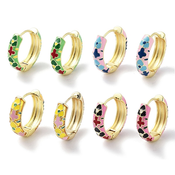 PandaHall Flower Real 18K Gold Plated Brass Enamel Hoop Earrings, Mixed Color, 20.5x5.5mm Brass Flower Multicolor
PandaHall Flower Real 18K Gold Plated Brass Enamel Hoop Earrings, Mixed Color, 20.5x5.5mm Brass Flower Multicolor