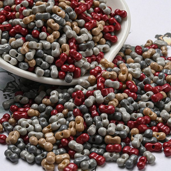 PandaHall Opaque Baking Paint Glass Seed Beads, Peanut, Dark Red, 6x3x3mm, Hole: 1.2mm, about 4000pcs/pound Glass Peanut
PandaHall Opaque Baking Paint Glass Seed Beads, Peanut, Dark Red, 6x3x3mm, Hole: 1.2mm, about 4000pcs/pound Glass Peanut