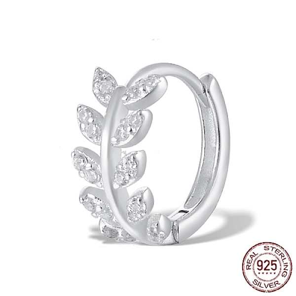 PandaHall Leaf Shape Rhodium Plated 925 Sterling Silver Hoop Earrings, with Cubic Zirconia, with S925 Stamp, Platinum, 11x12x5mm Sterling..., Clear
PandaHall Leaf Shape Rhodium Plated 925 Sterling Silver Hoop Earrings, with Cubic Zirconia, with S925 Stamp, Platinum, 11x12x5mm Sterling..., Clear
