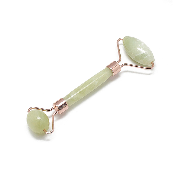 PandaHall Natural Jade Massage Tools, Facial Rollers, with Brass Findings, Rose Gold, Rose Gold, 13.5~15.3x4~6x2~2.05cm Jade Others
PandaHall Natural Jade Massage Tools, Facial Rollers, with Brass Findings, Rose Gold, Rose Gold, 13.5~15.3x4~6x2~2.05cm Jade Others
