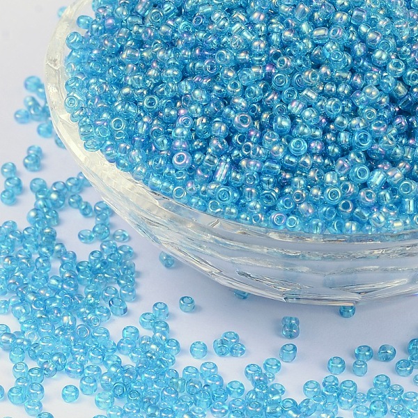 PandaHall Round Glass Seed Beads, Transparent Colours Rainbow, Round, Dark Turquoise, 2mm Glass Cyan
PandaHall Round Glass Seed Beads, Transparent Colours Rainbow, Round, Dark Turquoise, 2mm Glass Cyan