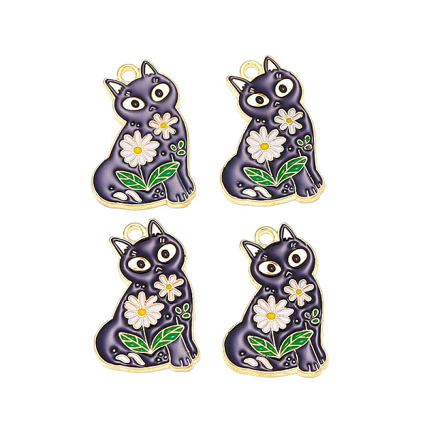 PandaHall Alloy Enamel Pendants, Cat with Flower Charm, Light Gold, Black, 30x17mm Alloy+Enamel Cat Shape Black
PandaHall Alloy Enamel Pendants, Cat with Flower Charm, Light Gold, Black, 30x17mm Alloy+Enamel Cat Shape Black