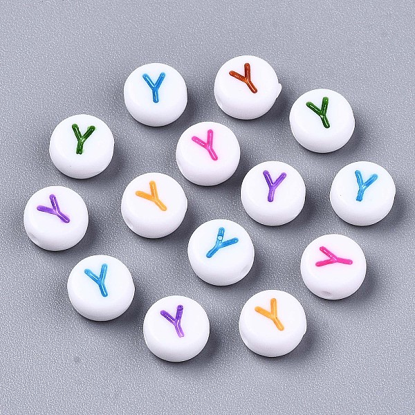 PandaHall Opaque White Acrylic Beads, Flat Round with Mixed Color Letter, Letter.Y, 7x3.5mm, Hole: 1.2mm, about 4000pcs/500g Acrylic Letter..., Multicolor
PandaHall Opaque White Acrylic Beads, Flat Round with Mixed Color Letter, Letter.Y, 7x3.5mm, Hole: 1.2mm, about 4000pcs/500g Acrylic Letter..., Multicolor