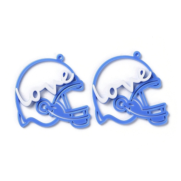 PandaHall Acrylic Big Pendants, Helmet with Word Love Charm, Cornflower Blue, 49x52x4~5mm, Hole: 1.8mm Acrylic Others
PandaHall Acrylic Big Pendants, Helmet with Word Love Charm, Cornflower Blue, 49x52x4~5mm, Hole: 1.8mm Acrylic Others