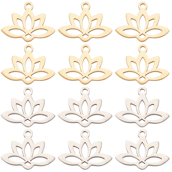 PandaHall SUNNYCLUE 24Pcs 2 Colors 201 Stainless Steel Pendants, Laser Cut, Hollow, Lotus, Golden & Stainless Steel Color, 14x18.5x1mm, Hole...
PandaHall SUNNYCLUE 24Pcs 2 Colors 201 Stainless Steel Pendants, Laser Cut, Hollow, Lotus, Golden & Stainless Steel Color, 14x18.5x1mm, Hole...