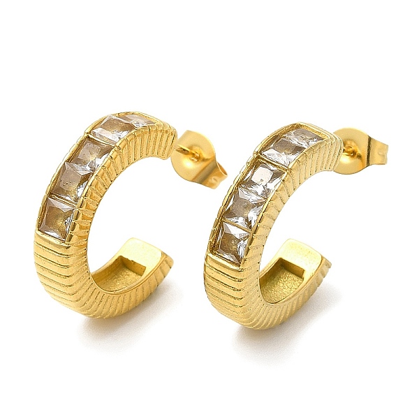 PandaHall Crystal Rhinestone Round Stud Earrings, Ion Plating(IP) 304 Stainless Steel Half Hoop Earrings, Real 18K Gold Plated...
PandaHall Crystal Rhinestone Round Stud Earrings, Ion Plating(IP) 304 Stainless Steel Half Hoop Earrings, Real 18K Gold Plated...
