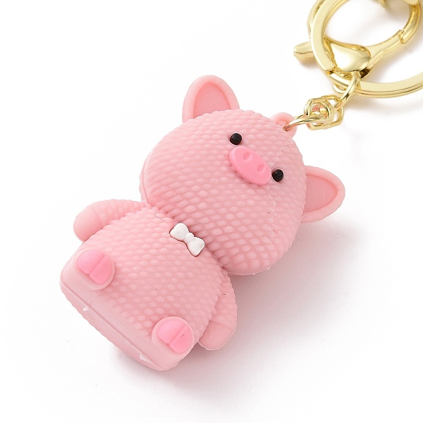 PandaHall Animals PVC Plastic Keychain, with Alloy Key Rings and Bell, Pig Pattern, 20x3.6cm Plastic Pig Pink
PandaHall Animals PVC Plastic Keychain, with Alloy Key Rings and Bell, Pig Pattern, 20x3.6cm Plastic Pig Pink