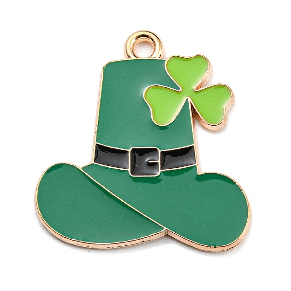 PandaHall Saint Patrick's Day Alloy Enamel Pendants, Light Gold, Hat Charm, Green Yellow, 24.5x23x1.5mm, Hole: 2mm Alloy+Enamel Hat
PandaHall Saint Patrick's Day Alloy Enamel Pendants, Light Gold, Hat Charm, Green Yellow, 24.5x23x1.5mm, Hole: 2mm Alloy+Enamel Hat