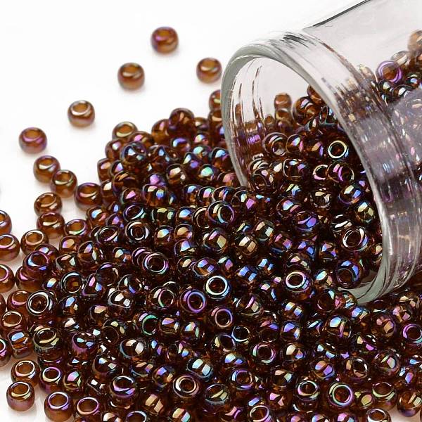 PandaHall TOHO Round Seed Beads, Japanese Seed Beads, (177) Transparent AB Smoky Topaz, 8/0, 3mm, Hole: 1mm, about 222pcs/10g Glass Brown
PandaHall TOHO Round Seed Beads, Japanese Seed Beads, (177) Transparent AB Smoky Topaz, 8/0, 3mm, Hole: 1mm, about 222pcs/10g Glass Brown