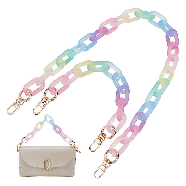 PandaHall PH 2pcs Acrylic Bag Handles with Metal Clasp 25"/12.6" Flat Chain Strap Frosted Decorative Bag Chains Chain Replacement Strap...
PandaHall PH 2pcs Acrylic Bag Handles with Metal Clasp 25"/12.6" Flat Chain Strap Frosted Decorative Bag Chains Chain Replacement Strap...