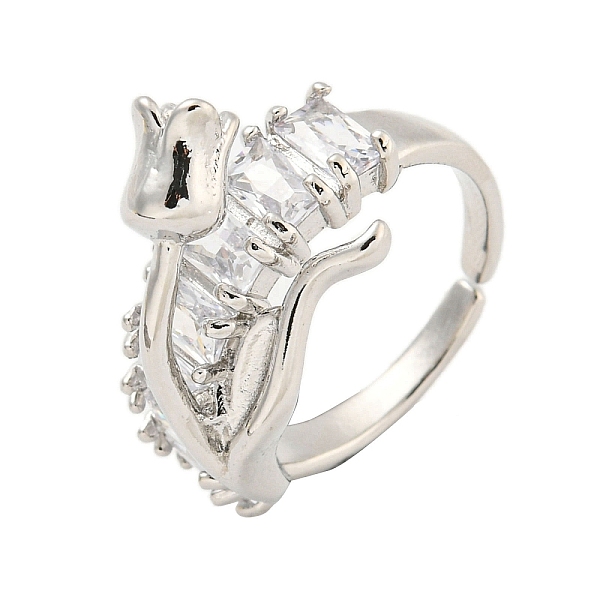 PandaHall Brass Micro Pave Clear Cubic Zirconia Cuff Ring, Flower Open Ring for Women, Cadmium Free & Lead Free, Platinum, Adjustable...
PandaHall Brass Micro Pave Clear Cubic Zirconia Cuff Ring, Flower Open Ring for Women, Cadmium Free & Lead Free, Platinum, Adjustable...