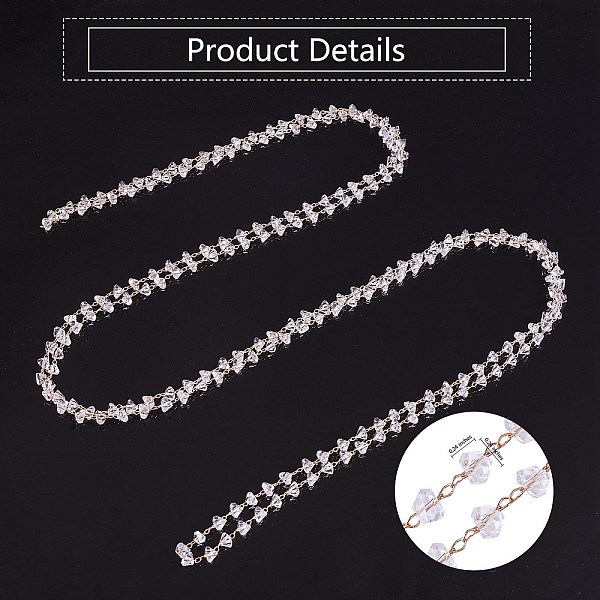 PandaHall Clear Cubic Zirconia Chips Beaded Chains, with Copper Cable Chains, Soldered, Golden, 2000x4mm, about 6.56 Feet(2m)/pc Brass+Cubic...
PandaHall Clear Cubic Zirconia Chips Beaded Chains, with Copper Cable Chains, Soldered, Golden, 2000x4mm, about 6.56 Feet(2m)/pc Brass+Cubic...