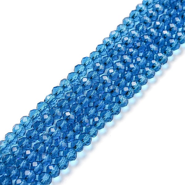 PandaHall Faceted Rondelle Transparent Glass Beads Strands, Steel Blue, 4x3mm, Hole: 1mm, about 113~115pcs/strand, 41~42cm Glass Rondelle...
PandaHall Faceted Rondelle Transparent Glass Beads Strands, Steel Blue, 4x3mm, Hole: 1mm, about 113~115pcs/strand, 41~42cm Glass Rondelle...