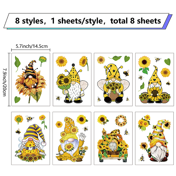 PandaHall CRASPIRE Sunflower Window Clings Decor Bee Gnome Spring Window Stickers 8 Sheets Room Decor Stickers for Classroom Bedroom Living..., Yellow
PandaHall CRASPIRE Sunflower Window Clings Decor Bee Gnome Spring Window Stickers 8 Sheets Room Decor Stickers for Classroom Bedroom Living..., Yellow