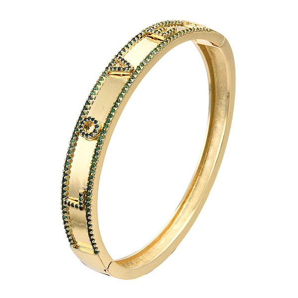 PandaHall Cubic Zirconia Word Love Hinged Bangle, Real 18K Gold Plated Brass Jewelry for Women, Nickel Free, Green, Inner Diameter...
PandaHall Cubic Zirconia Word Love Hinged Bangle, Real 18K Gold Plated Brass Jewelry for Women, Nickel Free, Green, Inner Diameter...