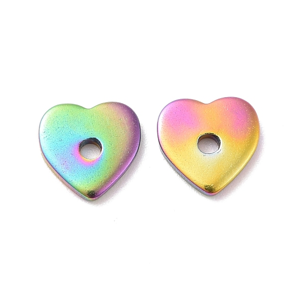 PandaHall Ion Plating(IP) 304 Stainless Steel Beads, Heart, Rainbow Color, 6x6x1mm, Hole: 1mm 304 Stainless Steel Heart
PandaHall Ion Plating(IP) 304 Stainless Steel Beads, Heart, Rainbow Color, 6x6x1mm, Hole: 1mm 304 Stainless Steel Heart