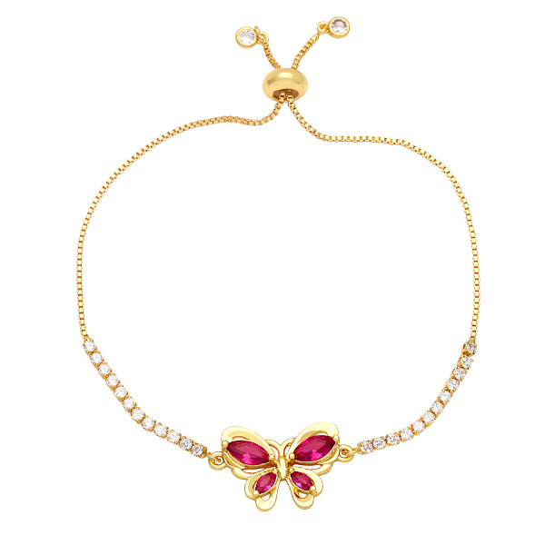 PandaHall Chic and Minimalist Butterfly Bracelet with Sparkling Zircon Stones, Red, 0.1cm Brass Red
PandaHall Chic and Minimalist Butterfly Bracelet with Sparkling Zircon Stones, Red, 0.1cm Brass Red