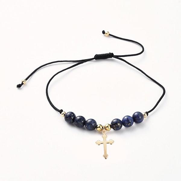 PandaHall Adjustable Braided Bead Bracelets, with Natural Lapis Lazuli(Dyed) Beads, Nylon Thread, Golden Plated 304 Stainless Steel Pendants..., Black
PandaHall Adjustable Braided Bead Bracelets, with Natural Lapis Lazuli(Dyed) Beads, Nylon Thread, Golden Plated 304 Stainless Steel Pendants..., Black