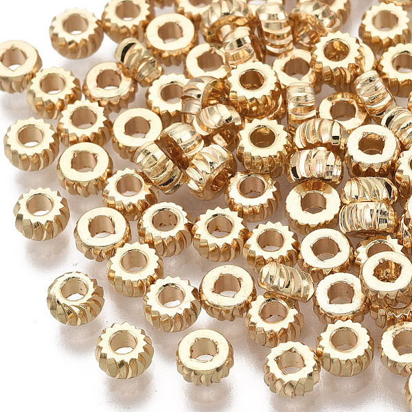 PandaHall Brass Beads, Nickel Free, Rondelle, Twist, Real 18K Gold Plated, 3x1.5mm, Hole: 1.2mm Brass Rondelle
PandaHall Brass Beads, Nickel Free, Rondelle, Twist, Real 18K Gold Plated, 3x1.5mm, Hole: 1.2mm Brass Rondelle