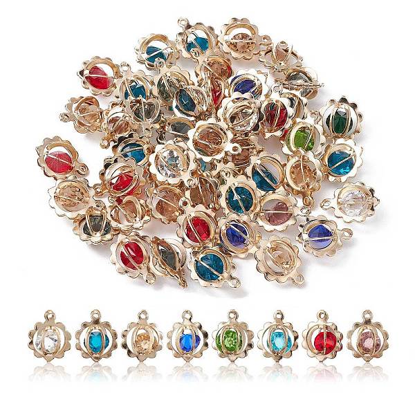 PandaHall 50Pcs Rack Plating Light Gold Iron Pendants, with Rhinestone, Cadmium Free & Nickel Free & Lead Free, Round Charms, Mixed Color..., Multicolor
PandaHall 50Pcs Rack Plating Light Gold Iron Pendants, with Rhinestone, Cadmium Free & Nickel Free & Lead Free, Round Charms, Mixed Color..., Multicolor