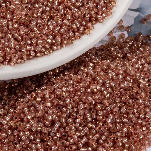 PandaHall MIYUKI Round Rocailles Beads, Japanese Seed Beads, (RR553) Dyed Dark Peach Silverlined Alabaster, 15/0, 1.5mm, Hole: 0.7mm, about..., Orange
PandaHall MIYUKI Round Rocailles Beads, Japanese Seed Beads, (RR553) Dyed Dark Peach Silverlined Alabaster, 15/0, 1.5mm, Hole: 0.7mm, about..., Orange