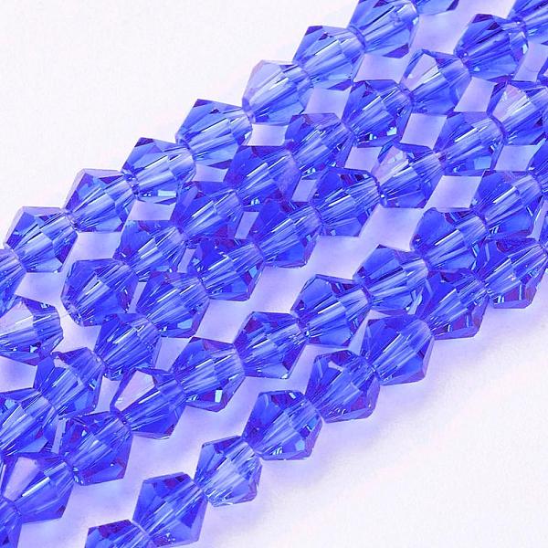 PandaHall Faceted Bicone Blue Glass Beads Strands, 4x4mm, Hole: 1mm, about 88~89pcs/strand, 12.99~13.39 inch Glass Bicone Blue
PandaHall Faceted Bicone Blue Glass Beads Strands, 4x4mm, Hole: 1mm, about 88~89pcs/strand, 12.99~13.39 inch Glass Bicone Blue