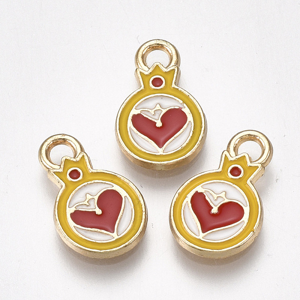 PandaHall Alloy Charms, Cadmium Free & Lead Free, with Enamel, Flat Round with Heart, Light Gold, Red, 13.5x8x1mm, Hole: 2mm Alloy+Enamel...
PandaHall Alloy Charms, Cadmium Free & Lead Free, with Enamel, Flat Round with Heart, Light Gold, Red, 13.5x8x1mm, Hole: 2mm Alloy+Enamel...