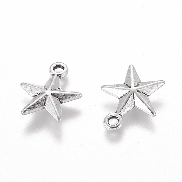 PandaHall Tibetan Style Alloy Pendants, Cadmium Free & Lead Free, Star, Antique Silver, 16x14x4mm, Hole: 2mm Alloy Star
PandaHall Tibetan Style Alloy Pendants, Cadmium Free & Lead Free, Star, Antique Silver, 16x14x4mm, Hole: 2mm Alloy Star