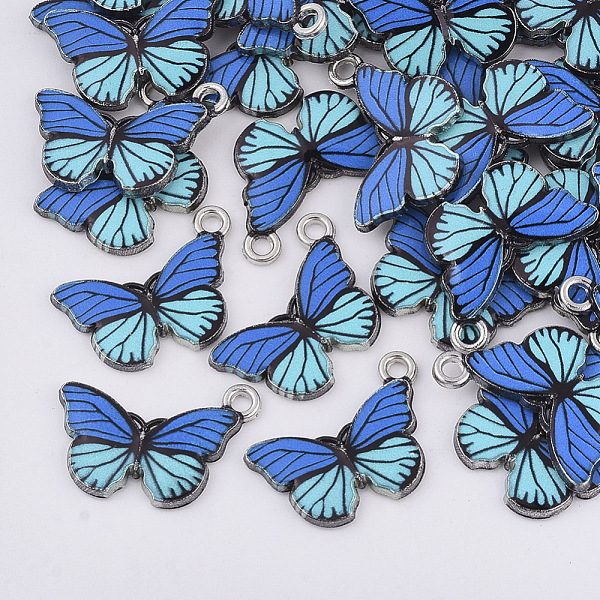 PandaHall Printed Alloy Pendants, with Enamel, Butterfly, Platinum, Royal Blue, 13x20x2mm, Hole: 1.6mm Alloy+Enamel Butterfly Blue
PandaHall Printed Alloy Pendants, with Enamel, Butterfly, Platinum, Royal Blue, 13x20x2mm, Hole: 1.6mm Alloy+Enamel Butterfly Blue
