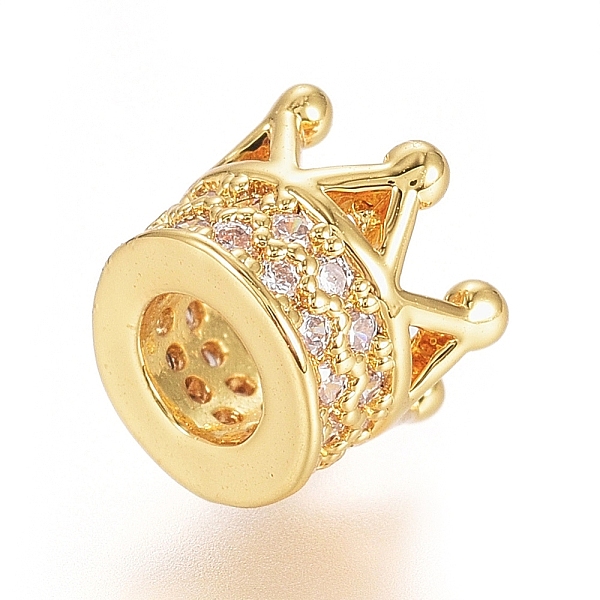 PandaHall Brass Micro Pave Cubic Zirconia Beads, Long-Lasting Plated, Crown, Clear, Real 18K Gold Plated, 7x5mm, Hole: 3mm Brass+Cubic...
PandaHall Brass Micro Pave Cubic Zirconia Beads, Long-Lasting Plated, Crown, Clear, Real 18K Gold Plated, 7x5mm, Hole: 3mm Brass+Cubic...