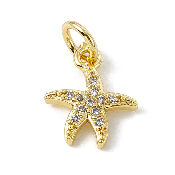 PandaHall Brass Micro Pave Cubic Zirconia Charms, with Jump Ring, Starfish Charm, Real 18K Gold Plated, 12x10x2mm, Hole: 3mm Brass+Cubic..., Clear
PandaHall Brass Micro Pave Cubic Zirconia Charms, with Jump Ring, Starfish Charm, Real 18K Gold Plated, 12x10x2mm, Hole: 3mm Brass+Cubic..., Clear