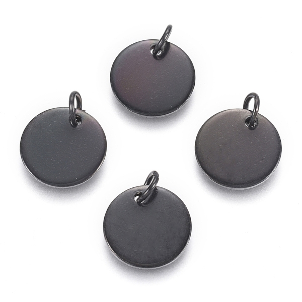 PandaHall 304 Stainless Steel Charms, with Jump Rings, Blank Stamping Tag, Flat Round, Electrophoresis Black, 12x1mm, Hole: 3.5mm 304...
PandaHall 304 Stainless Steel Charms, with Jump Rings, Blank Stamping Tag, Flat Round, Electrophoresis Black, 12x1mm, Hole: 3.5mm 304...