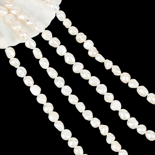 PandaHall 2 Strands Natural Cultured Freshwater Keshi Pearl Beads Strands, Baroque Pearls, Two Sides Polished, Seashell Color...
PandaHall 2 Strands Natural Cultured Freshwater Keshi Pearl Beads Strands, Baroque Pearls, Two Sides Polished, Seashell Color...