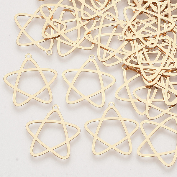 PandaHall Brass Pendants, Etched Metal Embellishments, Long-Lasting Plated, Star, Light Gold, 21x20x0.3mm, Hole: 1.2mm Brass Star
PandaHall Brass Pendants, Etched Metal Embellishments, Long-Lasting Plated, Star, Light Gold, 21x20x0.3mm, Hole: 1.2mm Brass Star