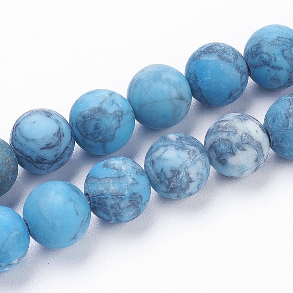 PandaHall Dyed Natural Map Stone/Picasso Stone/Picasso Jasper Beads Strands, Frosted, Round, 6mm, Hole: 1mm, about 62pcs/strand, 15.3 inch..., Blue
PandaHall Dyed Natural Map Stone/Picasso Stone/Picasso Jasper Beads Strands, Frosted, Round, 6mm, Hole: 1mm, about 62pcs/strand, 15.3 inch..., Blue