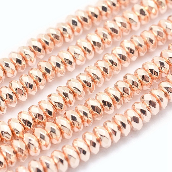 PandaHall Electroplate Non-magnetic Synthetic Hematite Beads Strands, Grade AA, Long-Lasting Plated, Faceted, Rondelle, Rose Gold Plated...
PandaHall Electroplate Non-magnetic Synthetic Hematite Beads Strands, Grade AA, Long-Lasting Plated, Faceted, Rondelle, Rose Gold Plated...
