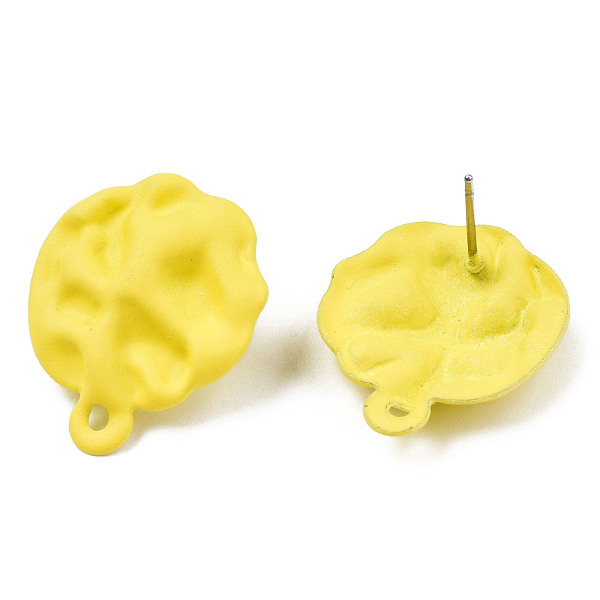 PandaHall Spray Painted Iron Stud Earring Findings, with Horizontal Loops, Hammered Flat Round, Yellow, 23.5x19.5mm, Hole: 1.6mm, Pin: 0.7mm...
PandaHall Spray Painted Iron Stud Earring Findings, with Horizontal Loops, Hammered Flat Round, Yellow, 23.5x19.5mm, Hole: 1.6mm, Pin: 0.7mm...