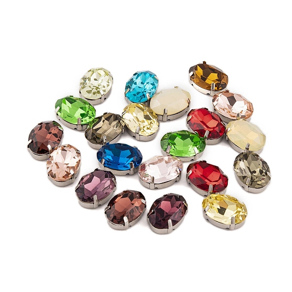 PandaHall Sew on Rhinestone, K9 Glass Rhinestone, Platinum Tone Brass Prong Settings, Garments Accessories, Faceted, Oval, Mixed Color..., Multicolor
PandaHall Sew on Rhinestone, K9 Glass Rhinestone, Platinum Tone Brass Prong Settings, Garments Accessories, Faceted, Oval, Mixed Color..., Multicolor
