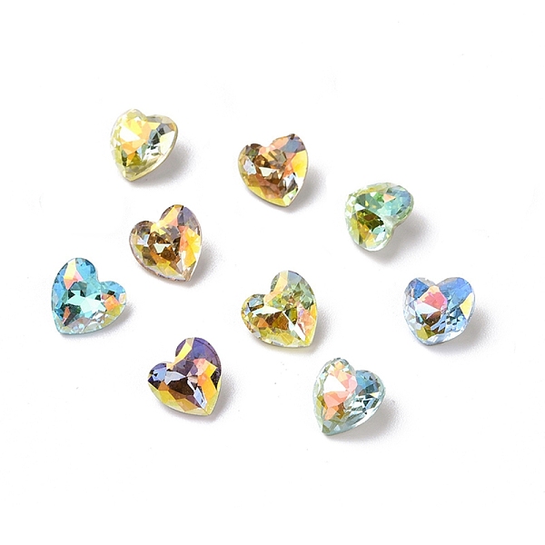 PandaHall Light AB Style Glass Rhinestone Cabochons, Pointed Back & Back Plated, Heart, Mixed Color, 8x8x4mm Glass Rhinestone Heart..., Multicolor
PandaHall Light AB Style Glass Rhinestone Cabochons, Pointed Back & Back Plated, Heart, Mixed Color, 8x8x4mm Glass Rhinestone Heart..., Multicolor