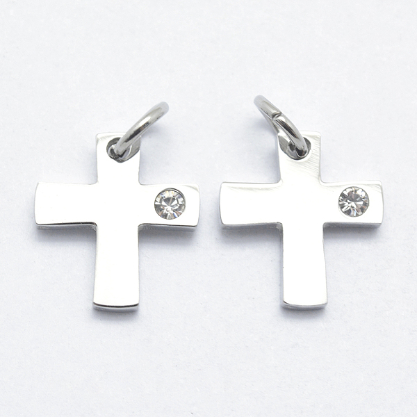 PandaHall 316 Surgical Stainless Steel Tiny Cross Charms, with Cubic Zirconia, Long-Lasting Plated, Clear, Stainless Steel Color, 12x11x2mm...
PandaHall 316 Surgical Stainless Steel Tiny Cross Charms, with Cubic Zirconia, Long-Lasting Plated, Clear, Stainless Steel Color, 12x11x2mm...