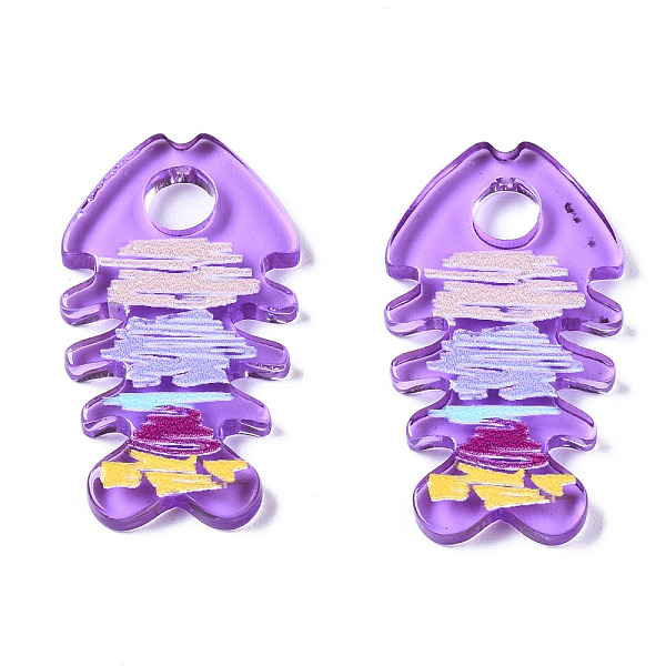 PandaHall Translucent Acrylic Pendants, 3D Printed, Fishbone, Medium Orchid, 34.5x19.5x3mm, Hole: 5.5mm Acrylic Fish
PandaHall Translucent Acrylic Pendants, 3D Printed, Fishbone, Medium Orchid, 34.5x19.5x3mm, Hole: 5.5mm Acrylic Fish
