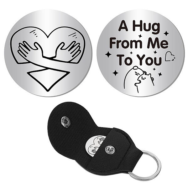 PandaHall CREATCABIN Hand Heart Pocket Hug Token Long Distance Relationship Keepsake Keychain Stainless Double Sided Coin with Leather Clip...
PandaHall CREATCABIN Hand Heart Pocket Hug Token Long Distance Relationship Keepsake Keychain Stainless Double Sided Coin with Leather Clip...