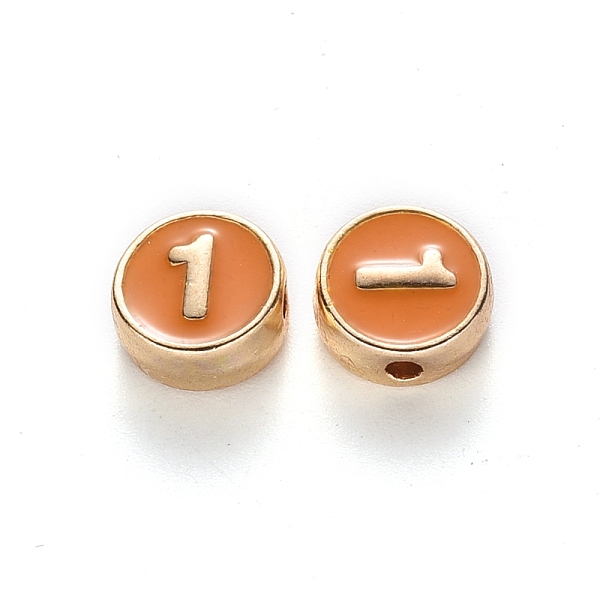 PandaHall Alloy Enamel Beads, Flat Round, Number, Cadmium Free & Lead Free, Light Gold, Orange, 8x3.5mm, Hole: 1.5mm Alloy+Enamel Number...
PandaHall Alloy Enamel Beads, Flat Round, Number, Cadmium Free & Lead Free, Light Gold, Orange, 8x3.5mm, Hole: 1.5mm Alloy+Enamel Number...