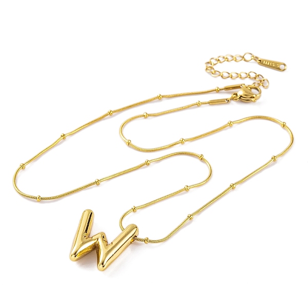 PandaHall Ion Plating(IP) Initial Letter 304 Stainless Steel Pendant Necklaces, Real 18K Gold Plated, Letter W, 15.91 inch(40.4cm), Pendant...
PandaHall Ion Plating(IP) Initial Letter 304 Stainless Steel Pendant Necklaces, Real 18K Gold Plated, Letter W, 15.91 inch(40.4cm), Pendant...